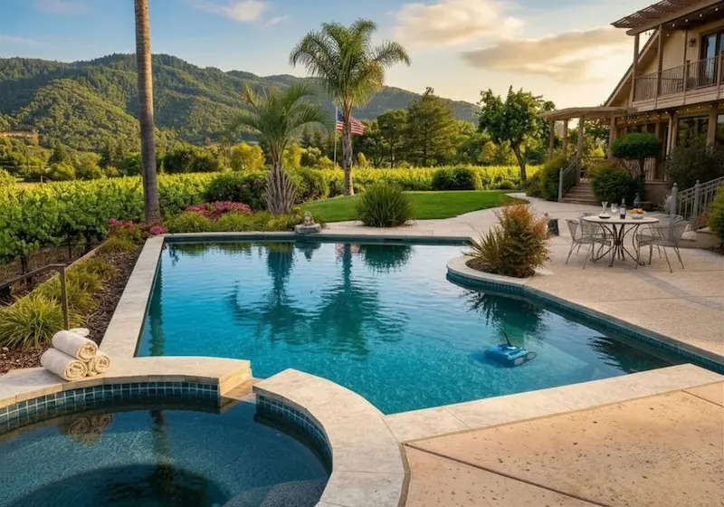Beautiful backyard luxury pool built by Legendary Pools Inc. - request your consultation today